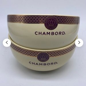2 CHAMBORD BLACK RASPBERRY LIQUEUR FRANCE BOWLS